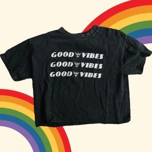 John Galt Good Vibes Crop Top